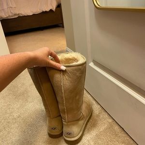 Tall sand ugg boots